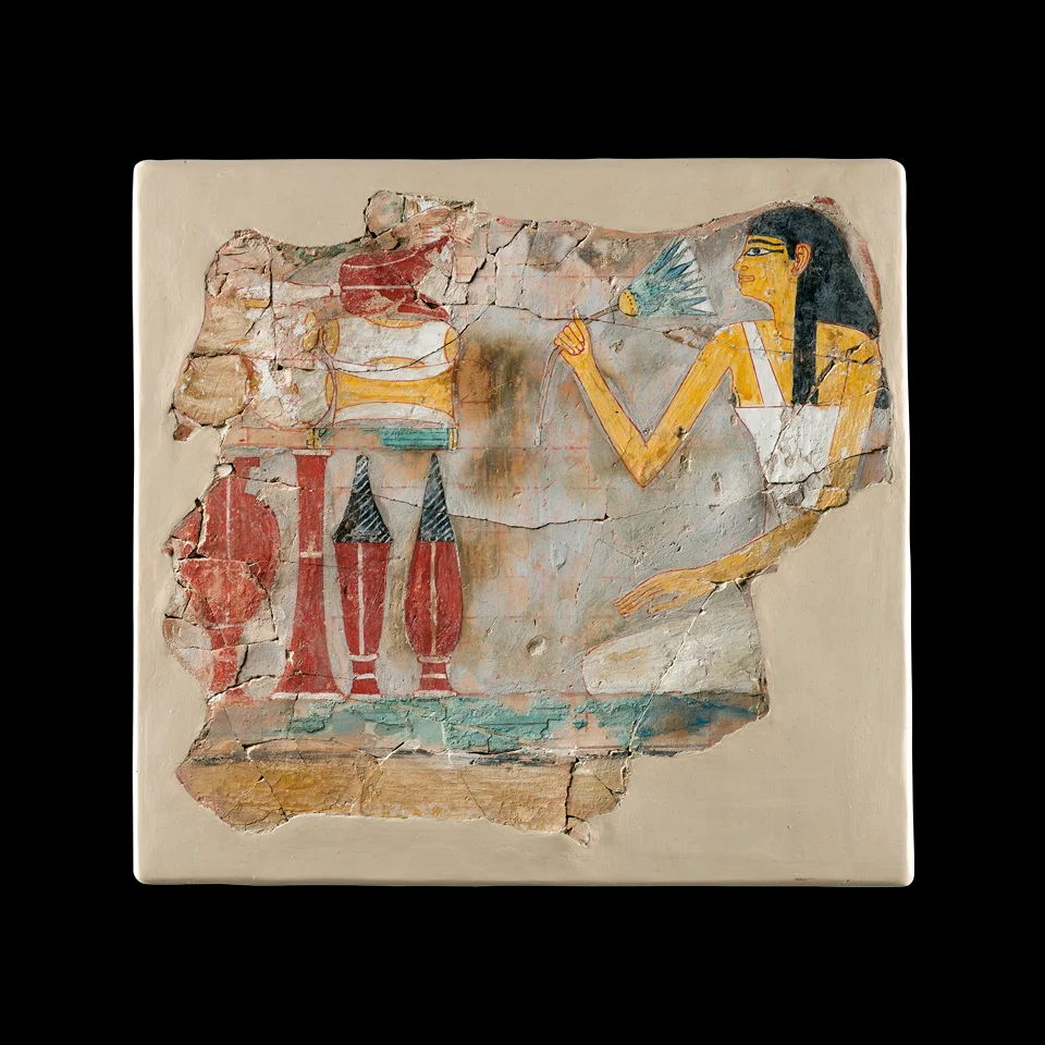 《女性と供物を描いた墓の壁画》 前 1539 ~前 1425年頃